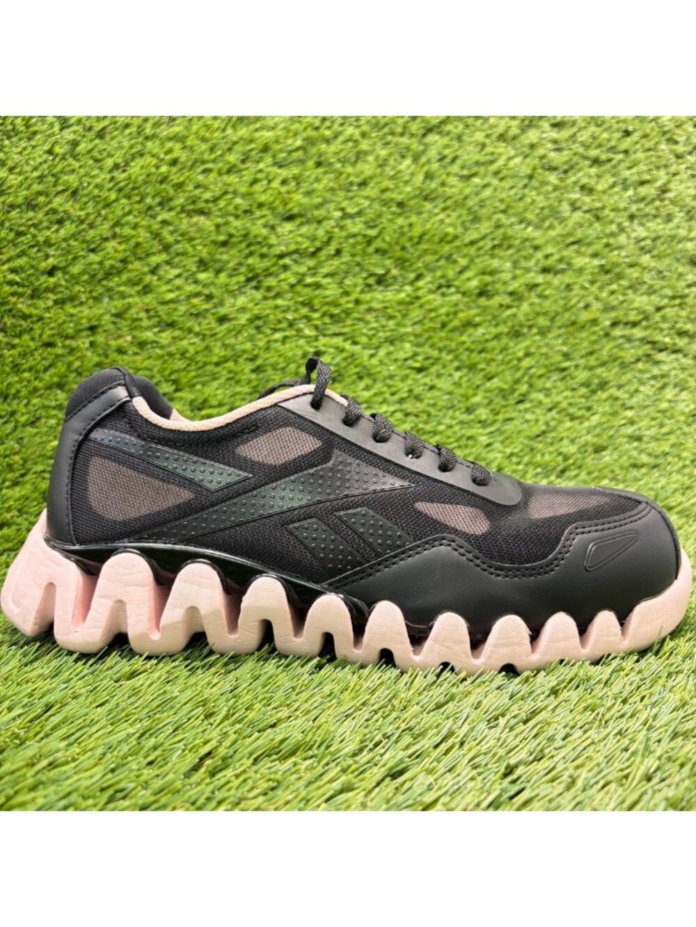 Reebok Zig Pulse Womens Size 9 Black Pink Composite Toe Safety Work Shoes